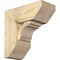 Ekena Millwork Merced Slat Rough Sawn Bracket w/ Offset Brace, Douglas Fir, 8"W x 18"D x 18"H BKT0806X18X18MRC06RDF - alternate 1